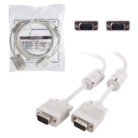 Кабель SVGA, соединительный 1,8м Gembird CC-PVGA-6 ферр.кольца, экран