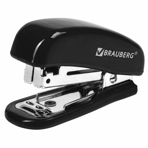Мини-степлер № 10 Brauberg черный 222544 (12л)
