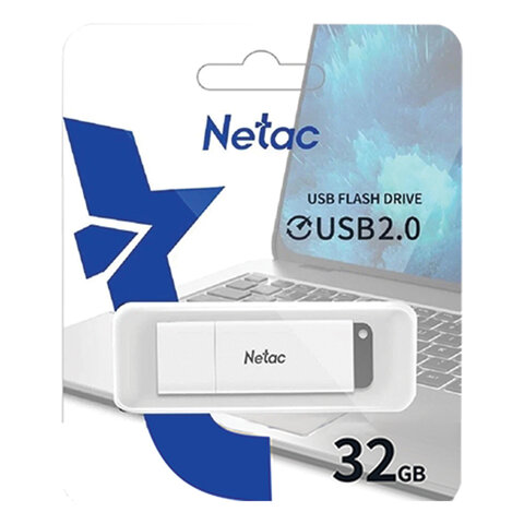 USB flash 32Gb Netac U185 белый