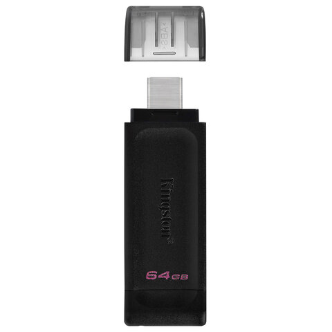 USB flash 64Gb Kingston DataTraveler 70 Type-C DT70/64GB USB3.2 черный